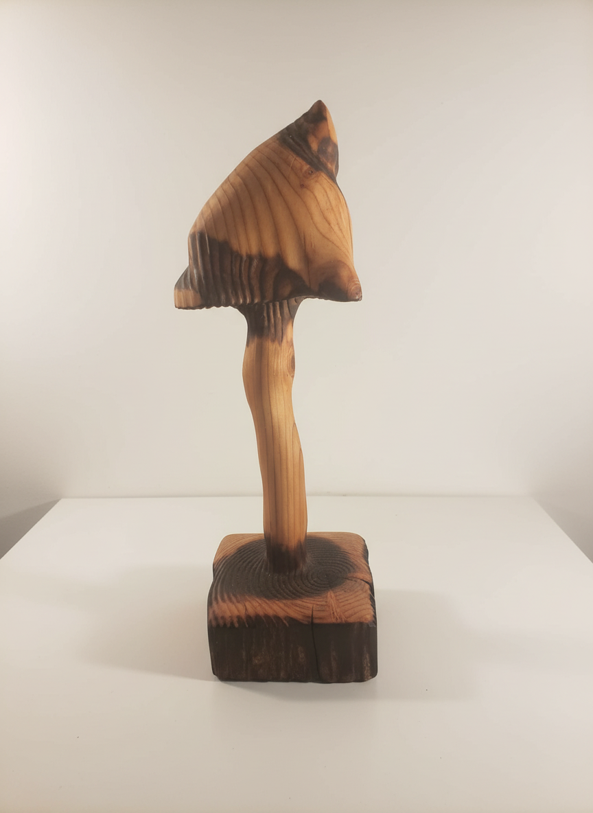 Wooden Mushroom Sculpture – Unique Home Decor (Handmade, The Whisper of the Forest)
