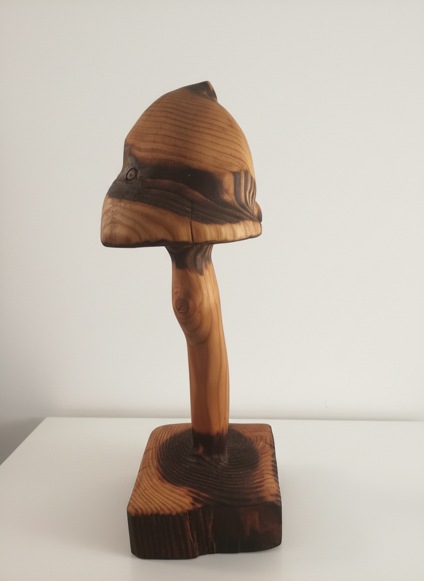Wooden Mushroom Sculpture – Unique Home Decor (Handmade, The Whisper of the Forest)